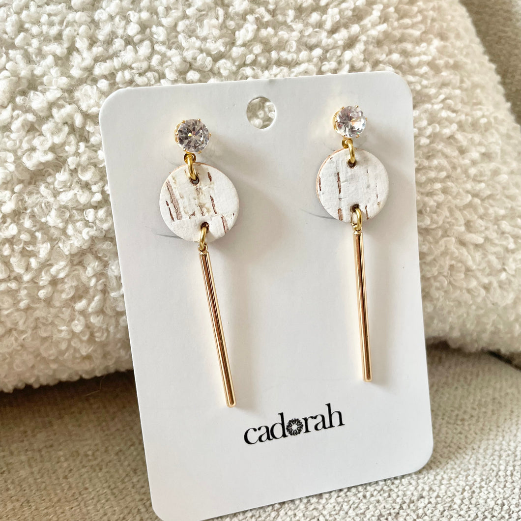 Rhinestone & Gold Earrings