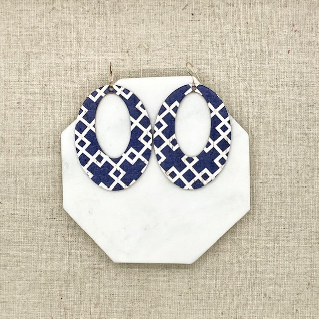 Harlow - Blue and White Geometric