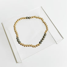 Load image into Gallery viewer, Gold Filled and Pyrite Beaded Bracelet
