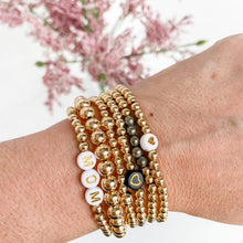 Load image into Gallery viewer, 6&amp;4mm Gold Filled Beaded Bracelet
