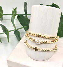 Load image into Gallery viewer, Gold Beaded Heart Bracelet
